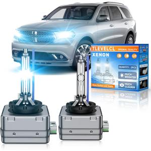 Fit for Dodge 2014-2020 Durango RT SRT GT SXT Sport D3S HID Xenon Headlight Bulbs, Upgraded High Low Beam 35W Bi-Xenon Light Bulb Replace, 8000K White Blue, Plug and Play, Pack of 2