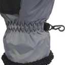 2 x Heat Logic Thermal Winter Gloves, Touchscreen Compatible with Fleece Lining For Cold Weather, Water-Resistant Hiking Gloves (Gray, S)