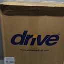 Drive Medical 11148-1 Folding Steel Bedside Commode Chair, Portable Toilet, Supports Individuals Weighing Up To 350 Lbs, with 7.5 Qt. Bucket and 13.5 Inch Seat, Grey
