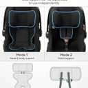 TinlyFinly Infant Insert Compatible with Doona, Graco, Britax, Chicco, Evenflo Car Seat, Adjustable Baby Head Body Support Cushion for Newborn to Toddler, Fits Infant Car Seat and Stroller (Black)
