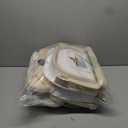 MoreFeel Collapsible Baby Bathtub for Newborn with Thermometer & 1 Hooded Towel & 1 Soft Floating Cushion,Portable Travel Bathtub with Drain Hole, Durable Foldable Baby Tubs for Infants to Toddler (Beige)