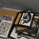 ANERZA 16 PCS Framed Eclectic Wall Art Decor, Modern Maximalist Wall Prints for Bedroom, Vintage Gallery Wall Frame Set, Bauhaus Funky Posters for Home Decor, Retro Abstract Dorm Collage Kit