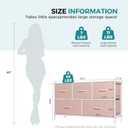 OLIXIS Fabric Dresser for Bedroom, Wide Chest of Drawer for Clothes Storage, 11.8"D x 39.4"W x 20.9"H