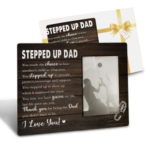 Step Dad Gifts: 4x6 Picture Frame - Stepped Up Dad Gifts from Daughter