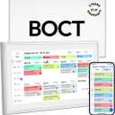 BOCT 21.5'' Digital Calendar Wall - 64GB Memory Touch Screen Chore Chart Smart Calendar, Digital Planner, Auto-Sync, APP Control, Interactive Family Schedules, Gift for Mother