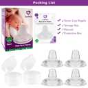 Straw Cup Conversion Nipple for Philips Avent Natural Baby Bottle, My Grippy Spout Sippy Cup and Natural Trainer Sippy Cup,Leak-Proof,Fast Flow Soft Silicone Straw Top Nipples,6m+,4 Count