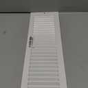 Sierra Grates 4 x 14 Inch Return Air Vent Cover, Solid Steel HVAC Grille for Wall or Ceiling, White Duct Opening, Durable Return Air Vent Cover, Airflow Ventilation Grille for Home or Office