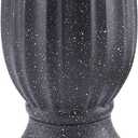Cemetery Vase with Metal Spike -Headstones Flower Holder with Drainage Hole for Artificial Flowers- Grave Decorations Memorials Sympathy for Loss of Loved Ones (Black Granite)
