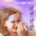 54 Colors Face Painting Kit for Kids,18 Colors Split Cake Water Activated Face Paint Palette, Body Paint for Adults, Non Toxic Makeup Professional for Halloween,Christmas,Cosplay,Parties, Birthdays