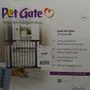 Cumbor 29.7-48" Baby Gate for Stairs, Mom's Choice Awards Winner-Dog Gate for Doorways, Auto Close Safety Pet Gate for Dogs Indoor, Easy Install Pressure Mounted Child Gate with Walk Thru Door, Black