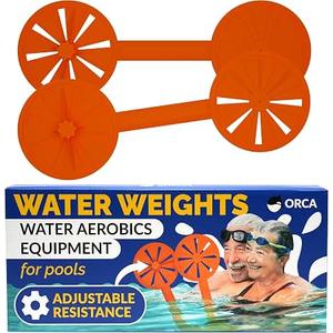 Pool Paddle Water Aerobics Equipment | Adjustable Resistance Pool Exercise Equipment for Adults, Swim Paddles Water Weights Dumbbells for Aquatic Exercise, Aqua Weights for Men & Women Workout Gear