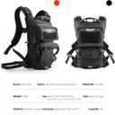 Rhinowalk 10L Motorcycle Riding Backpack with Waterproof Roll-Top Storage