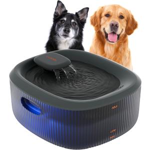 WOPET Dog Water Fountain for Large Dogs, 6L/205oz/1.7Gal Automatic Dog and Cat Water Fountain, Pet Water Dispenser with 5 Filters, Ultra-Quiet Pump, Great for Large Dogs Cats and Multi-Pet Home