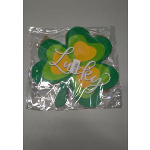 St. Patrick's Day Decoration Welcome Hanging Shamrock Door Wreath for Front Door Sign Wall Signs Shamrock Clover Spring Decor Irish Sign for Home Decor Party Outdoor Indoor Wooden 12 inch