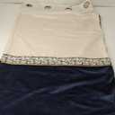 Boho Curtains for Living Room 96 Inches Long Dark Grey Ivory 1 Panel Farmhouse Window Treatments Curtain Blackout Drapes Lace Pom Pom Embroidered Velvet Curtains