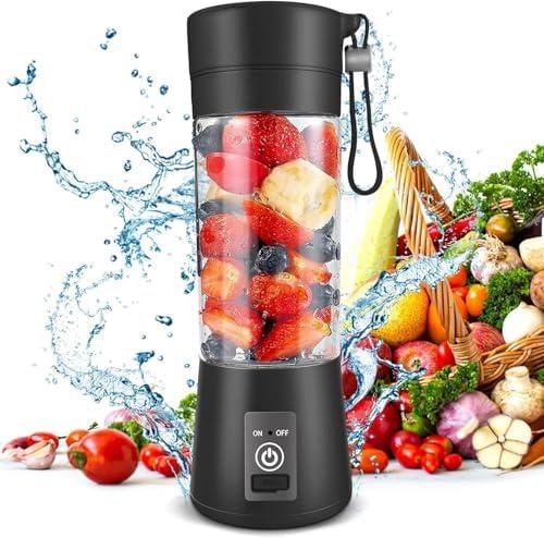Portable Blender, Personal Size for Shakes and Smoothies with 6 Ultra Sharp Blades, Personal Blender USB Rechargeable Magnetic for Travel, Office, Gym