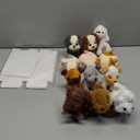 ShinyRelief 24 Pcs Adopt a Puppy Party Favors Bulk 12 Pcs Dog Party Favors Boxes 12 Pieces Mini Plush Dog Stuffed Animals for Birthday Thanksgiving Christmas Decoration Gifts (White)