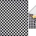 Magic Cloth Makeup Bag, Magic Pocket Makeup Bag, Lazy Cosmetic Bag for Travel, 21.7 x 21.7 inches Open Lay Flat Organizer for Beauty Essentials(Checkered)