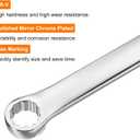 HARFINGTON 2pcs Double End Box Wrench 14 x 15 mm Metric 12 Point 0 Degree Offset Extra Long Double End Box Ratcheting Wrench CR-V Polished Long Spanner Tools for Repairs