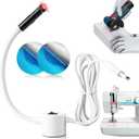 Sewing Machine Positioning Light with 360 Flexible Arm & Magnetic Base - Adjustable Alignment Guide for Heat Press, DIY Crafts, Quilting & Stitching, Hands-Free Portable Vision Guide Tool