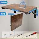 Folding Wall Desk for Small Space, 21.7Inches Wooden Floating Table