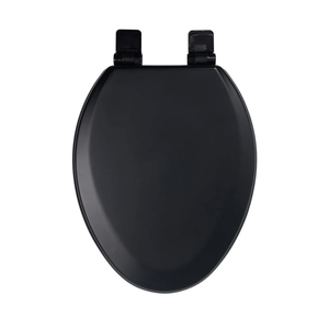 Toilet Seat, Slow Close, Soft Touch, Ultra-Smooth Matte Finish (No Orange-Peel Texture), Premium Moulded Wood, Quick Release, PIKLiDS (Black, Elongated)