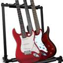GeeWin Multi Guitar Stand, 3 Guitar Stand Rack, Folding Guitar Stand, Guitar Rack for Multiple Guitars for Acoustic, Electric Guitar, Bass, Guitar Holder Stand, Multiple Guitars Display (3 Holder)