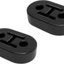 BFXM Exhaust Rubber Hanger, rubber muffler hangers. Rubber Insulator Bushing Mount, rubber exhaust mounts with 2 Holes 0.47 Inch, Universal Fit