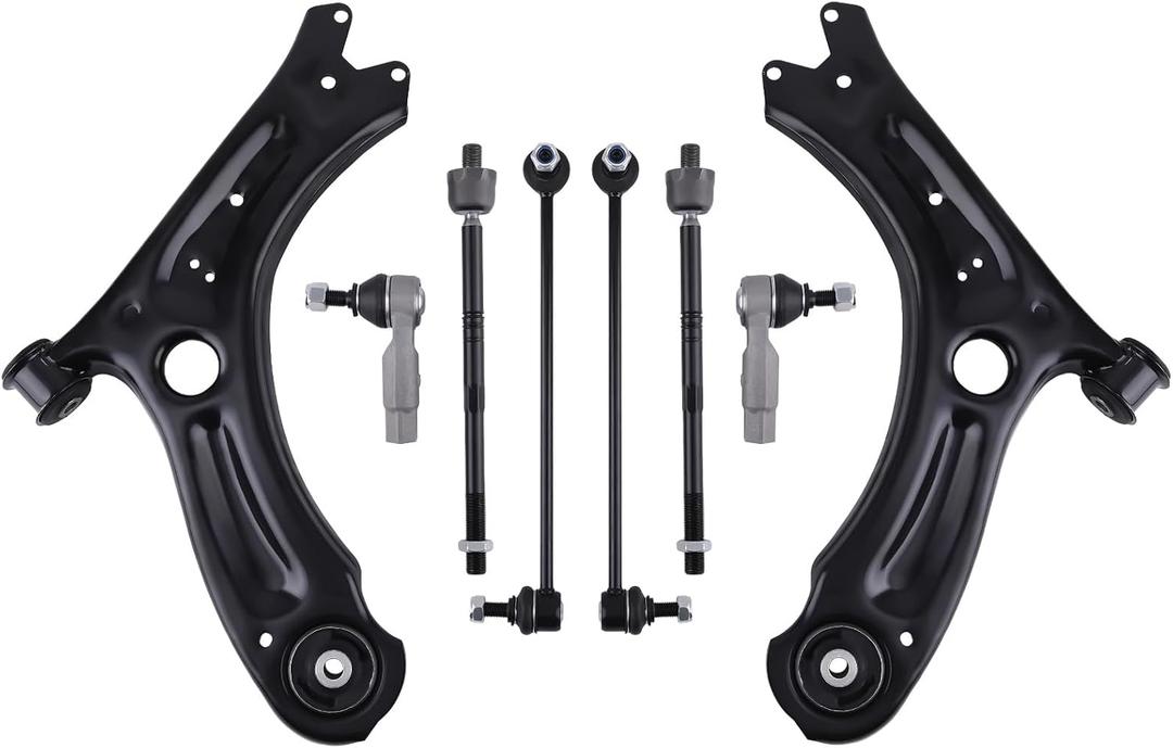 maXpeedingrods 8Pc Suspension Kit for Volkswagen Jetta 2011-2018, 2 Front Lower Control Arms 2 Sway Bar Links 4 Outer & Inner Tie Rods