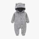 Newborn Baby Jumpsuit Hooded Fleece Rompers Long Sleeve Onesies Outwear Outfits 66/44