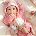 Aori 17 Inch Baby Dolls Realistic Doll with Ultra Real Life Soft Body & Pink Outfits for Girls 3+ | Pretend Play, Dress Up, Nursery Decor