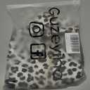 Women Maternity Yoga Shorts Over The Belly, Pregnancy Active Wear Workout Knee Length Leopard Athletic Biker Shorts (Brown, L)