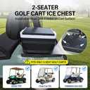 Golf Cart Cooler with Mounting Bracket, Drilling Required, Cooler for Golf Cart 2-Seater Club Car DS, EZGO TXT, Yamaha G14-G29, 9Qt /8L Golf Cart Ice Chest for 15 Cans, 48H Ice Retention, 12.75" L 9.5" W 16.75" H