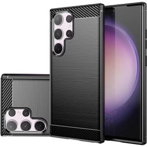 Case for Galaxy S24 Ultra 5G Case, Samsung S24 Ultra SM-S928U Case, Slim Thin Phone Case TPU Soft Back Cases Shockproof Protective Cover for Samsung Galaxy S24 Ultra 5G Black