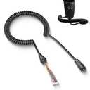 Hihitomorrow 474342 Replacement Coiled Microphone Cord Cable Part Fit for Garmin GHS 10 Mic Radios