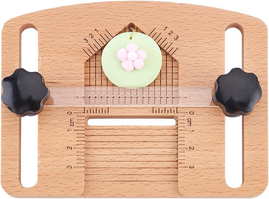 PH PandaHall Wood Polymer Clay Earring Drill Guide Clay Earrings Drill Stand Accurate Hole Punching Tool Clays Tools Accessories for Jewelry Making Necklace Pendants DIY Craft Drilling Supplies