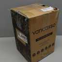 vancasso Sabine Ceramic Canister Set with Airtight Wood Lids - 3-Piece Kitchen Storage for Flour, Sugar, Coffee, Tea & Spices - Modern Countertop Decor