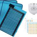 TNEQIU Bedwetting Alarm Pad for Boys and Girls, USB Rechargeable, Pee Alarm with Music Optional and Volume Control, Potty Training Urinary Mat for Children,Blue