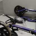 Drive Medical 10257BL-1 4 Wheel Rollator Walker With Seat, Steel Rolling Walker, Height Adjustable, 7.5" Wheels, Removable Back Support, 300 Pound Weight Capacity, Blue