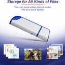 32GB FAT32 Format USB 2.0 Flash Drives, USB Memory Stick for Game Capture Card/Cassette Player/Computer/Laptop/External Data Storage with Indicative Light
