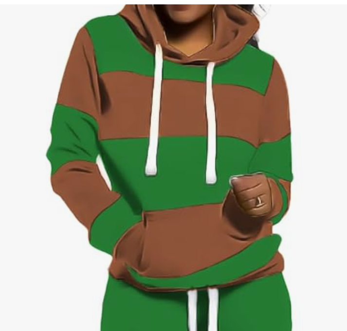 TOPONSKY Womens 1 Piece Tracksuit Long Sleeve Warm Up Patchwork, Large