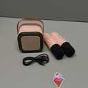 Kinglucky Mini Karaoke Machine for Kids, Top Birthday Gift Pick for Girls Ages 3, 4, 5, 6, 7, 8, 9, 10, 11, 12 Years Old, Kids' Personal Video Players Accessories with 2 Mics & Fun Voice Effects, Pink