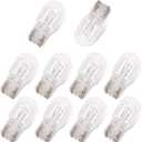SLIMI 10 PCS Brake Light Bulb, T20 Automotive Turn Signal Bulb, Daytime Running Lights Reverse Lights Replacement, Universal Fit for Cars, Trucks, SUVs (White #2007)