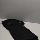 Evankin Women's Sexy Dress Club Hanging Neck Deep V-Neck Wrapped Hip Skirt Mesh Long Sleeve Skirt (Black)