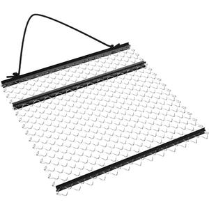Drag Harrow, 4'x5' Chain Harrow for ATV/UTV, Rust-Resistant Mesh Harrow for Gravel Driveway, Lawn, Field & Soil Leveling