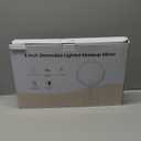 15X/1X Lighted Makeup Mirror with Magnification, 8” Rechargeable Magnifying Mirror with Lights, Adjustable Brightness Light Up Table Mirror with Adjustable Height, 360° Rotation Vanity Makeup Mirror