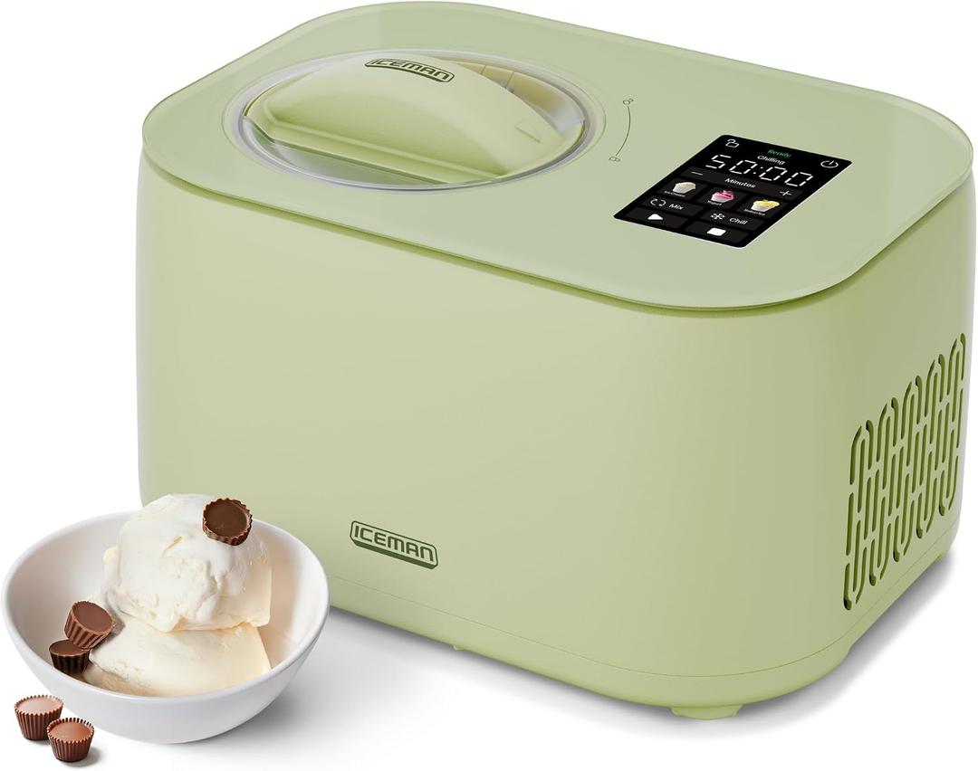 Iceman by Chefman Trio Ice Cream Maker | No Pre-Freezing with Built-In Compressor | for Ice Cream, Froyo, Sorbet, Sherbet, Italian Ice, Frozen Yogurt & More | (2) 20oz Containers & Lids
