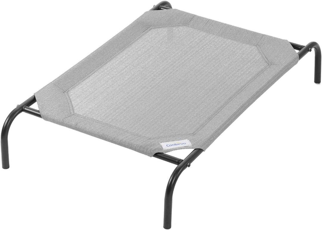 COOLAROO The Original Cooling Elevated Dog Bed, Indoor and Outdoor, Medium, Grey