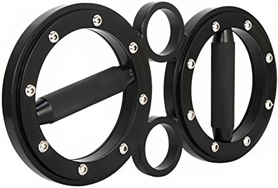 FIITY 8 Pounds Multifunctional Hand and Forearm Trainer - Spinning Burn Muscle Training - 360 Degree Rotating Grips Sliver/Black