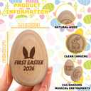 36 Pcs Easter Egg Shakers Set Include 12 Pcs 2026 DIY Wooden Egg Shakers Percussion Musical Maracas Instruments with 24 Color Markers First Easter Gifts Basket Stuffers Music